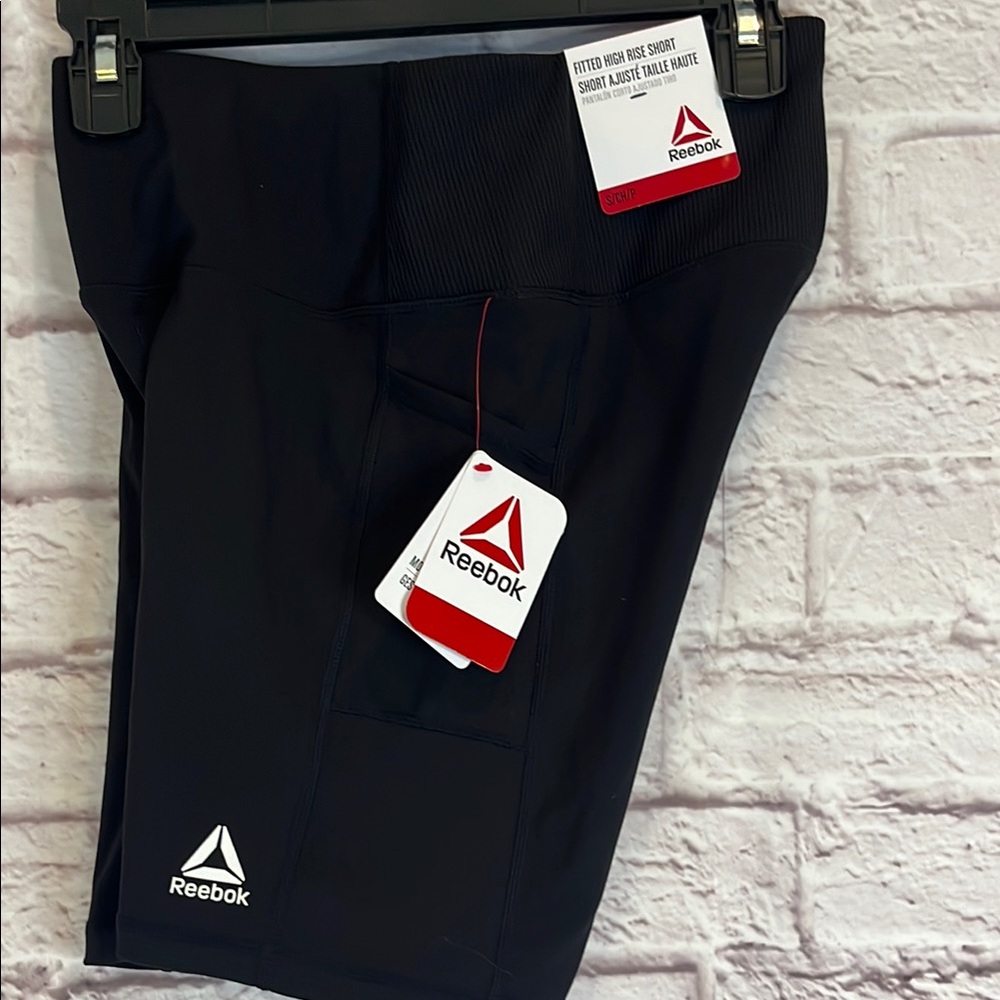Reebok Black Bike Shorts Moisture-Wicking Athletic Wear - Picture 4 of 5